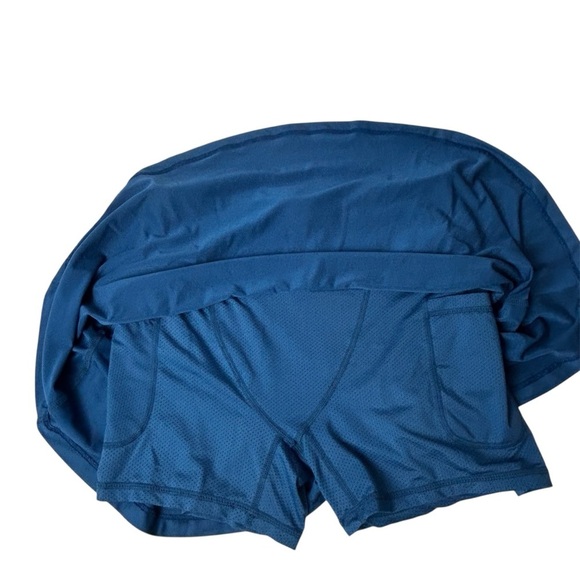 Blue Skater Flowy Skirt with Mesh Under Shorts Size Small - Picture 3 of 6